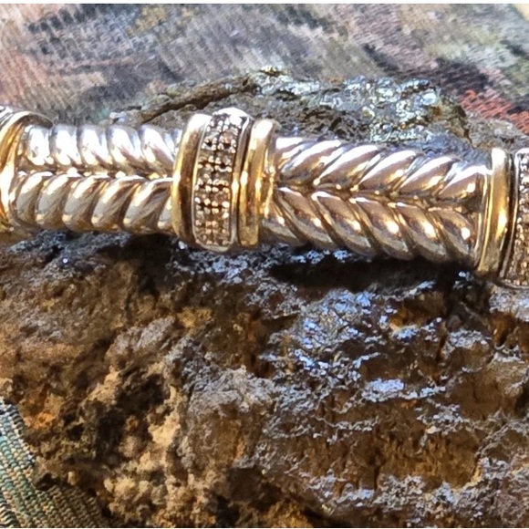 Alwand Vahan .925 Sterling Silver, 14 Gold and Diamond Bracelet🦄 - Picture 6 of 7